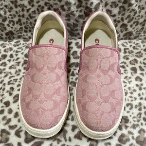 Coach pink slip on shoes